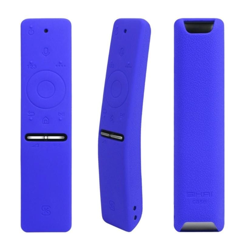 Silicone Protective Cover Case for Samsung Smart TV Voice Version Remote Control UA55KU6300J/6880J UA49KS7300 (Blue)