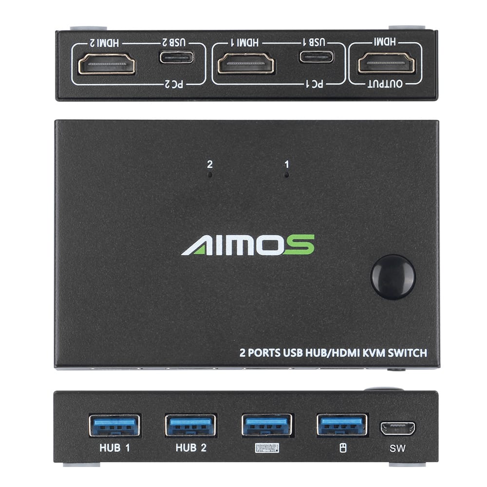 AIMOS AM-KVM201CC 2-Port HDMI KVM Switch Support 4K*2K@30Hz