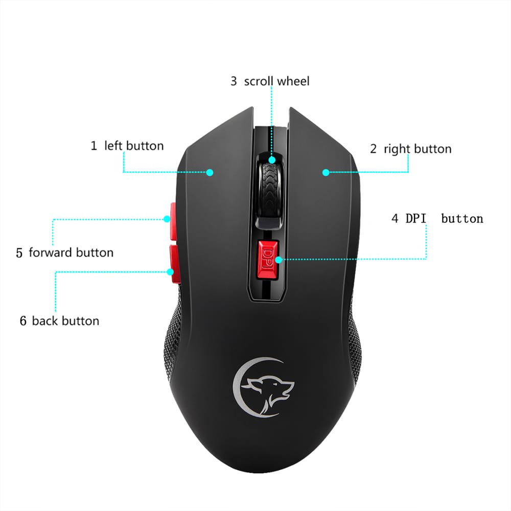 YWYT G817 Wireless Mouse 2.4G Wireless Gaming Mouse 2400DPI