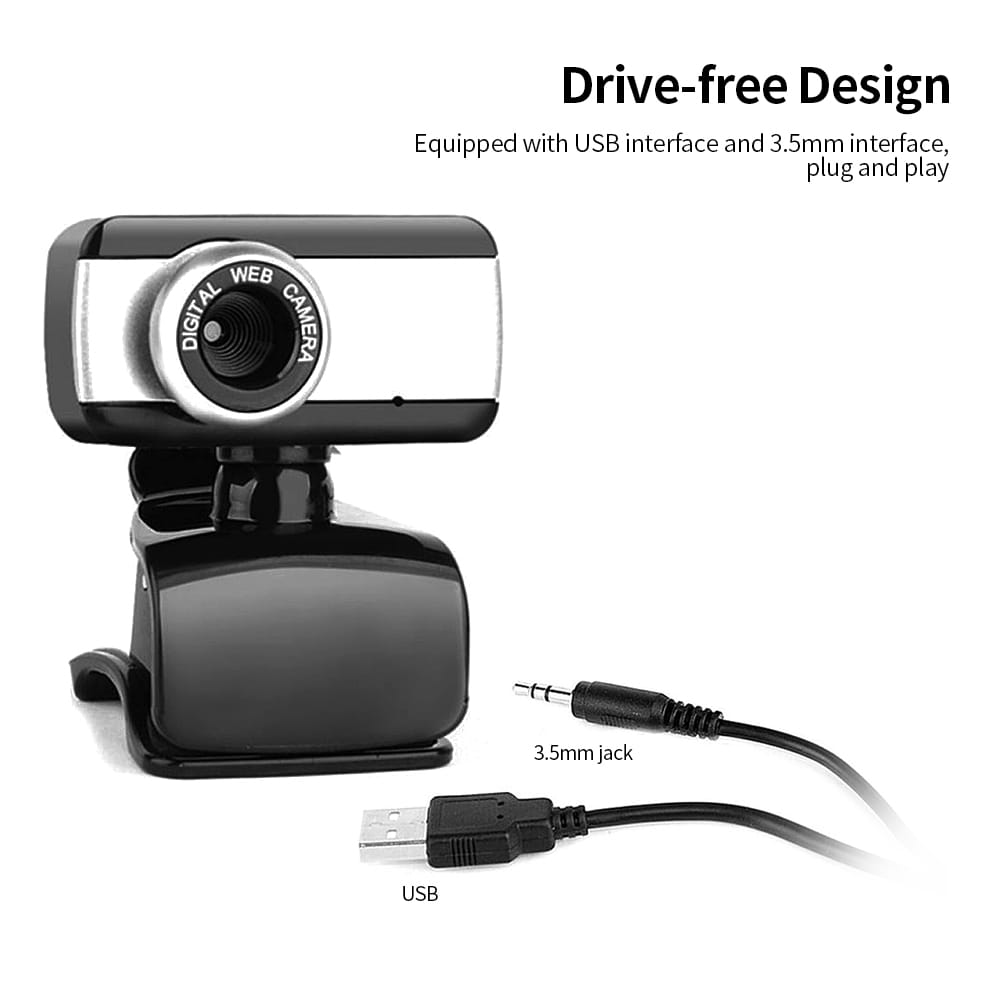 USB Computer Camera 480P Manual Focus Web Camera Drive-free