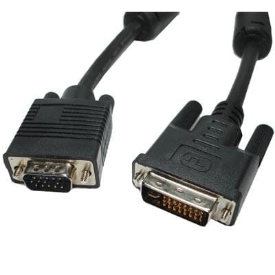 VGA 15Pin Male to DVI 24+5 Pin Male Cable  1.5M (Black)