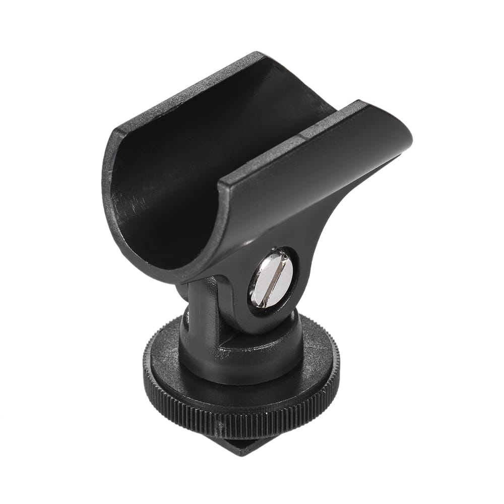 19mm Plastic Mic Microphone Holder Clip with Hot Shoe