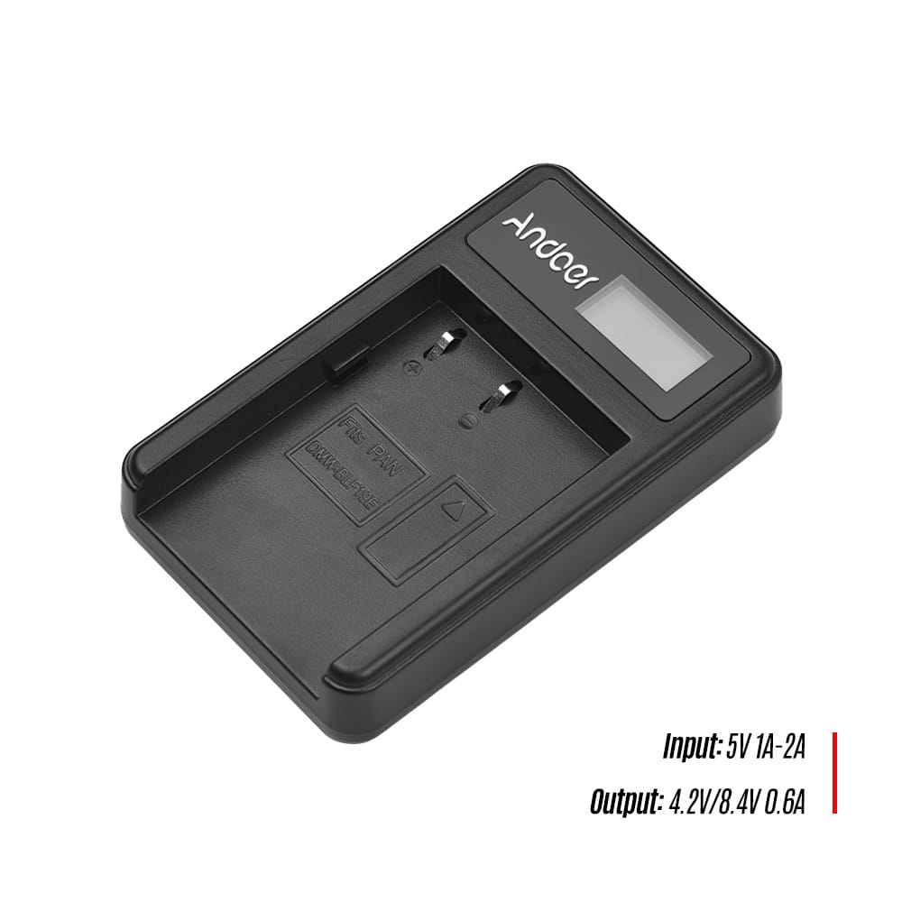 Andoer LCD1-BLF19 LCD Camera Battery Charger for Panasonic - LCD1-BLF19