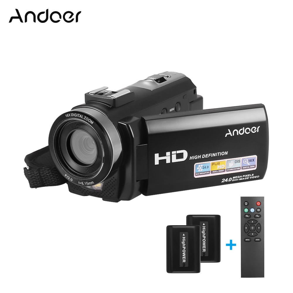 Andoer HDV-201LM 1080P FHD Digital Video Camera Camcorder DV - Bundle 3