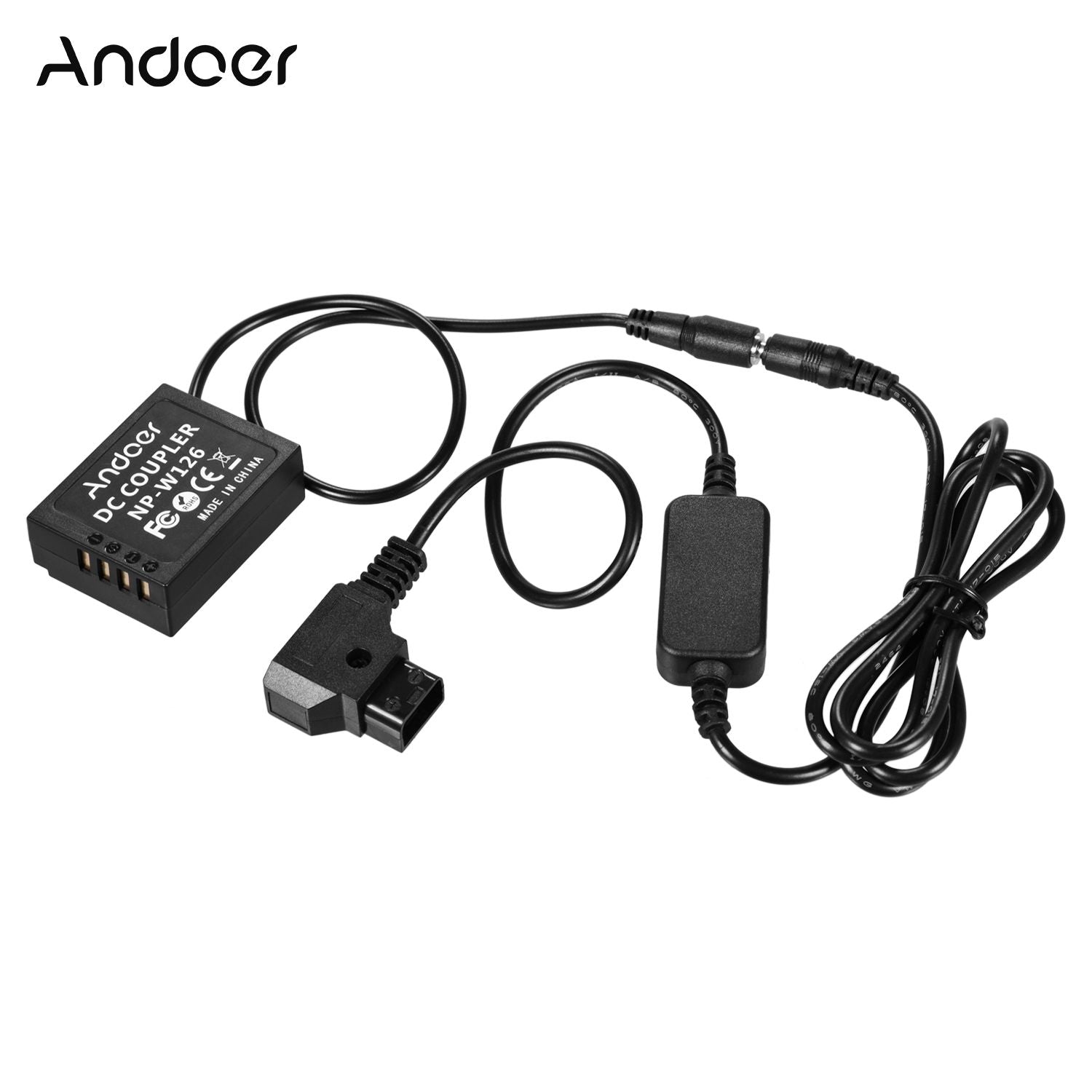 Andoer D-Tap to NP-W126 Dummy Battery Pack DC Coupler