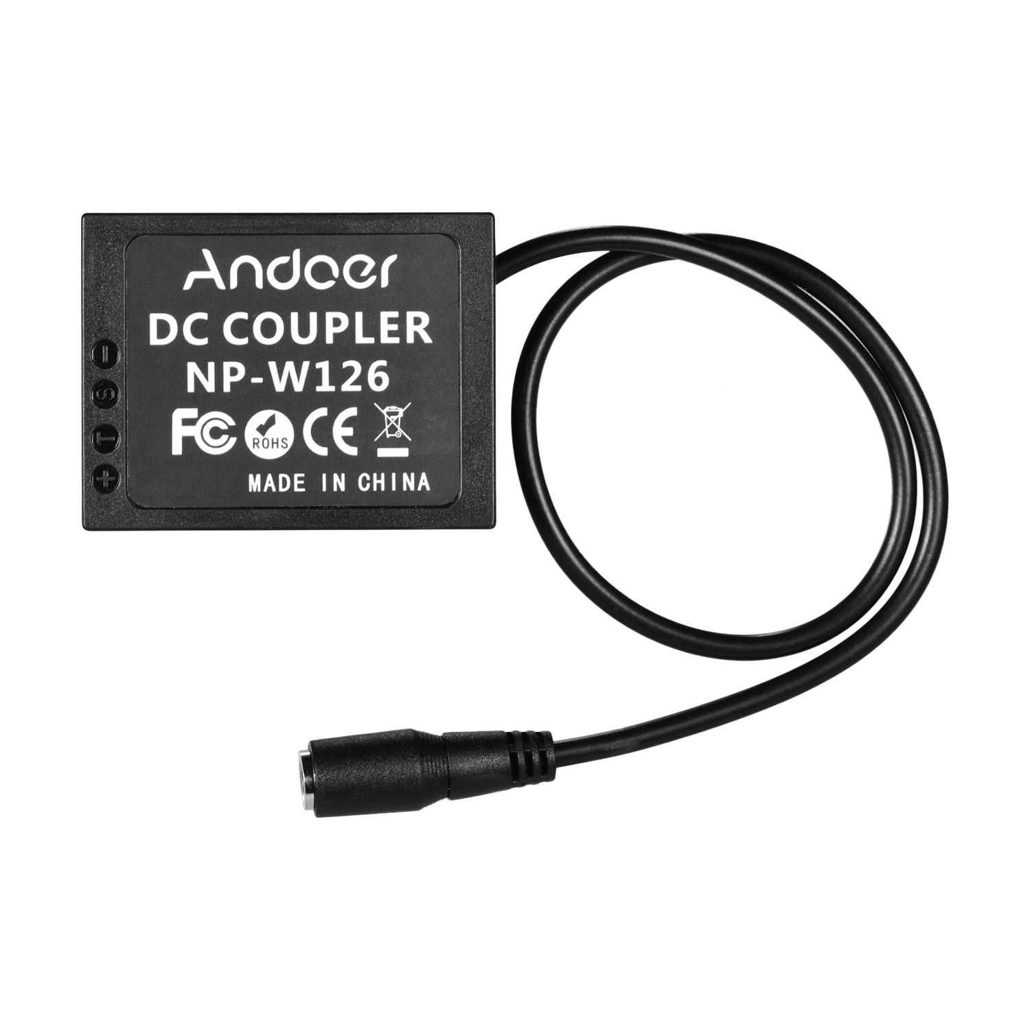 Andoer 5V USB to NP-W126 Dummy Battery Pack DC Coupler