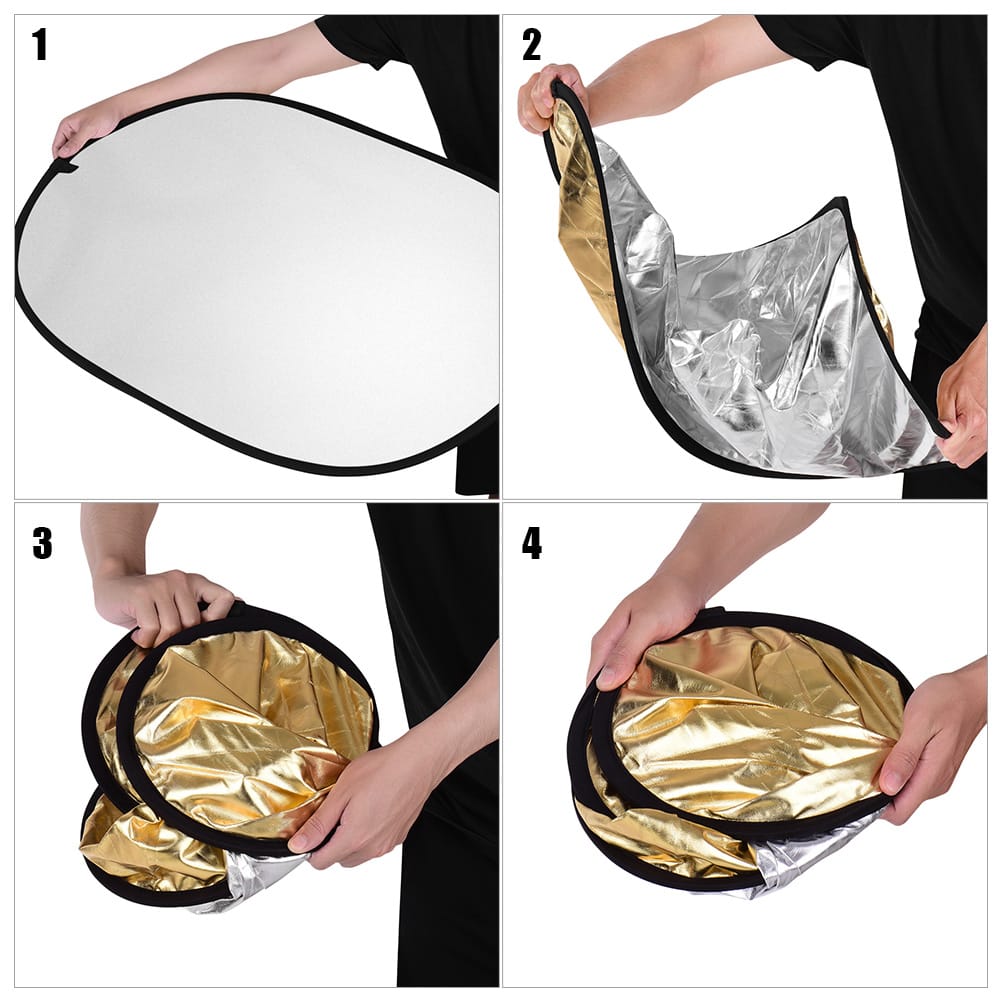 60 * 90cm/ 24 * 35inch Photography Light Reflector - 2-in-1