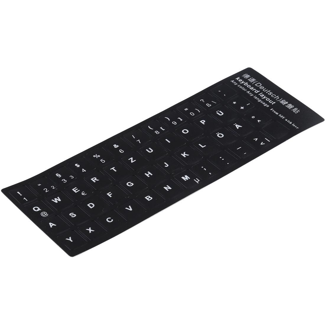 German Learning Keyboard Layout Sticker for Laptop / Desktop Computer Keyboard