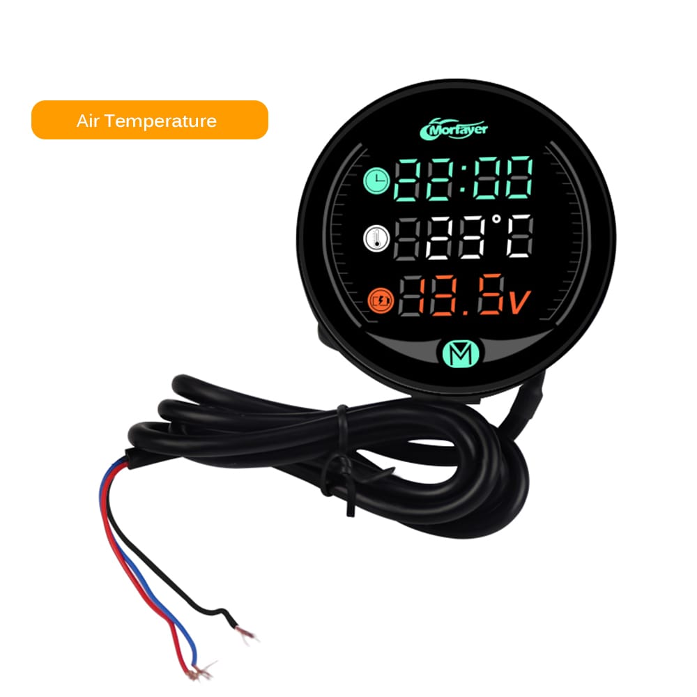 9-24V Digital Meter LED Night Vision Motorcycle Digital - Air Temperature