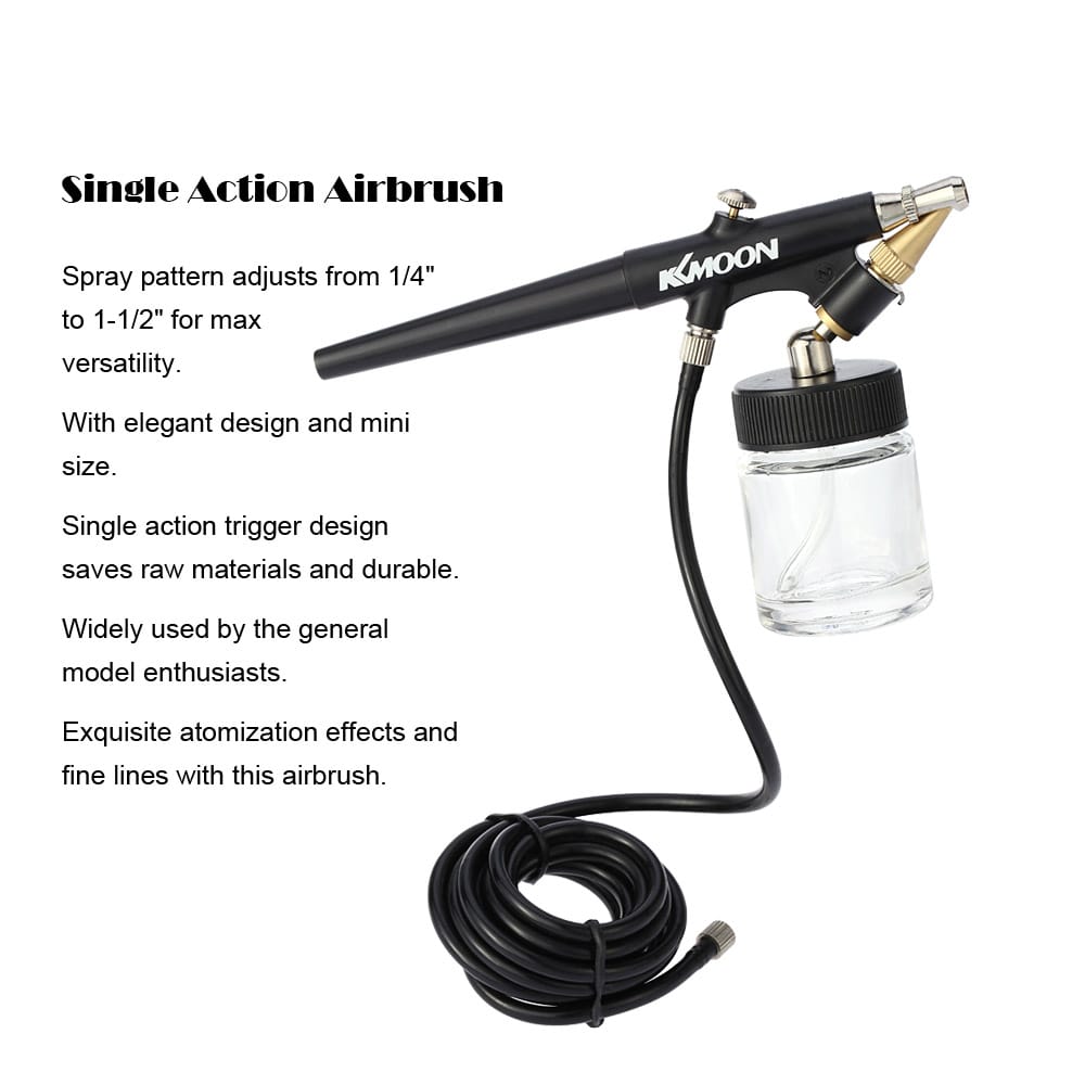 KKmoon High Atomizing Siphon Feed Airbrush Single Action Air