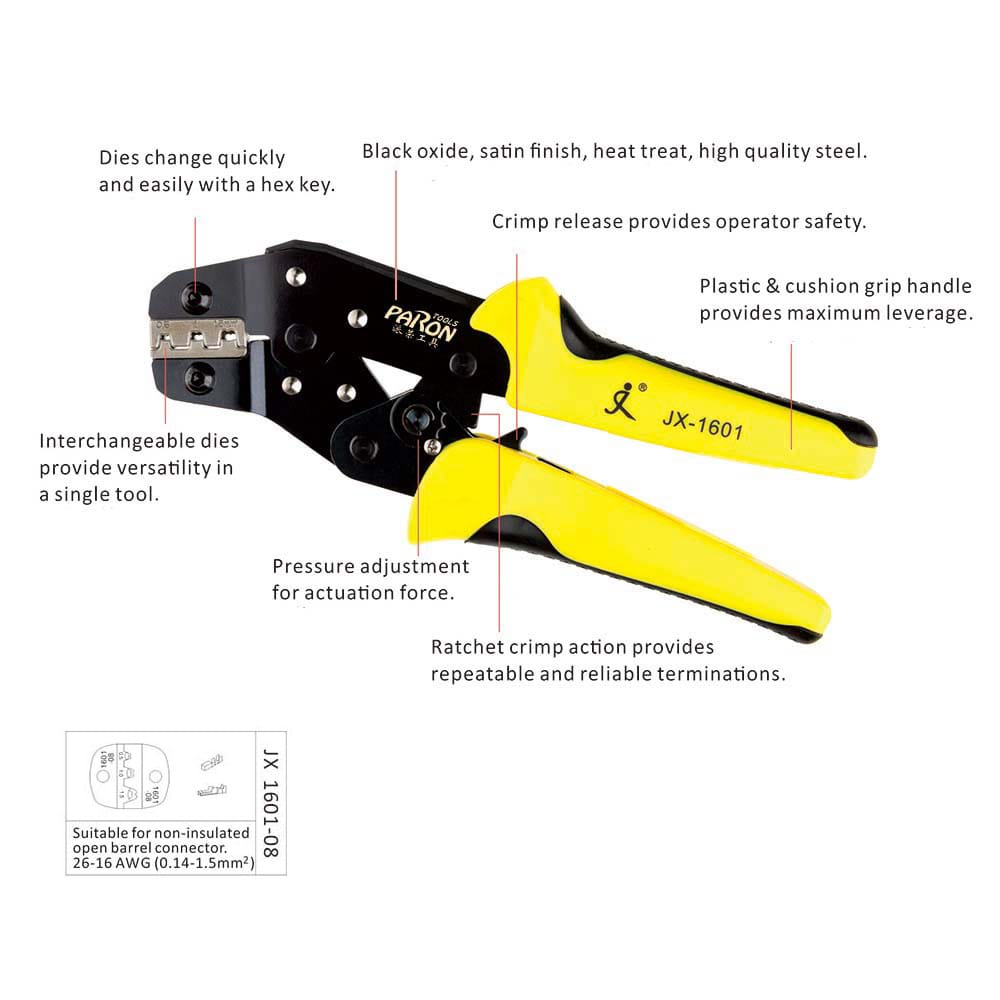 PARON Professional Wire Crimpers Engineering Ratchet