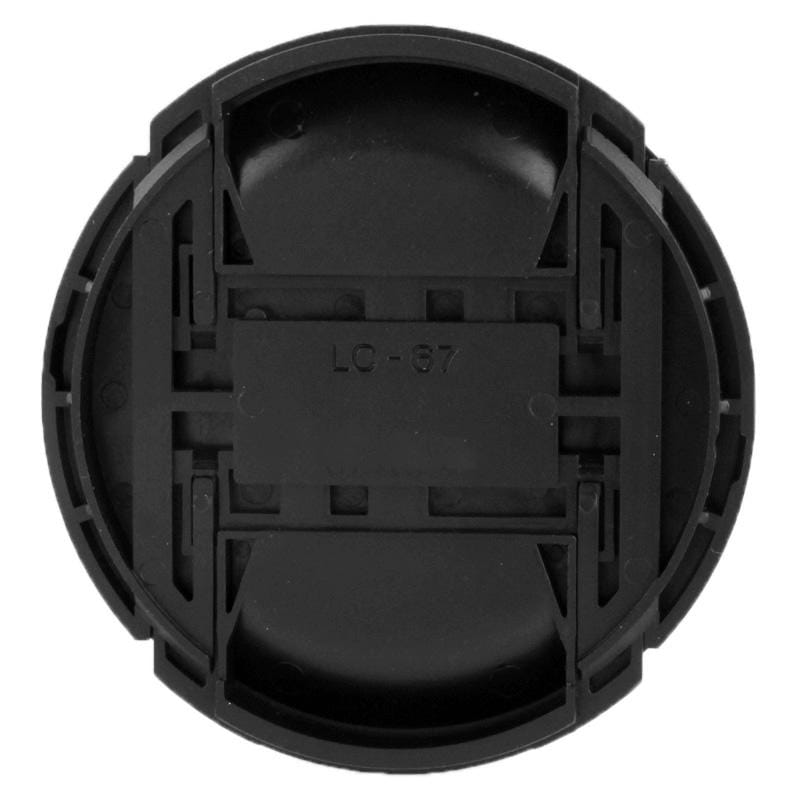 67mm Center Pinch Camera Lens Cap for Canon (Black)