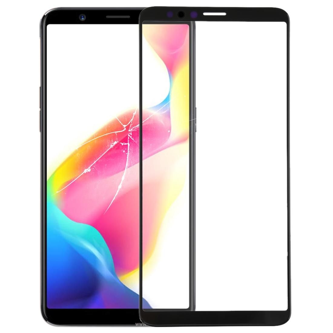 Front Screen Outer Glass Lens for OPPO R11s Plus (Black)