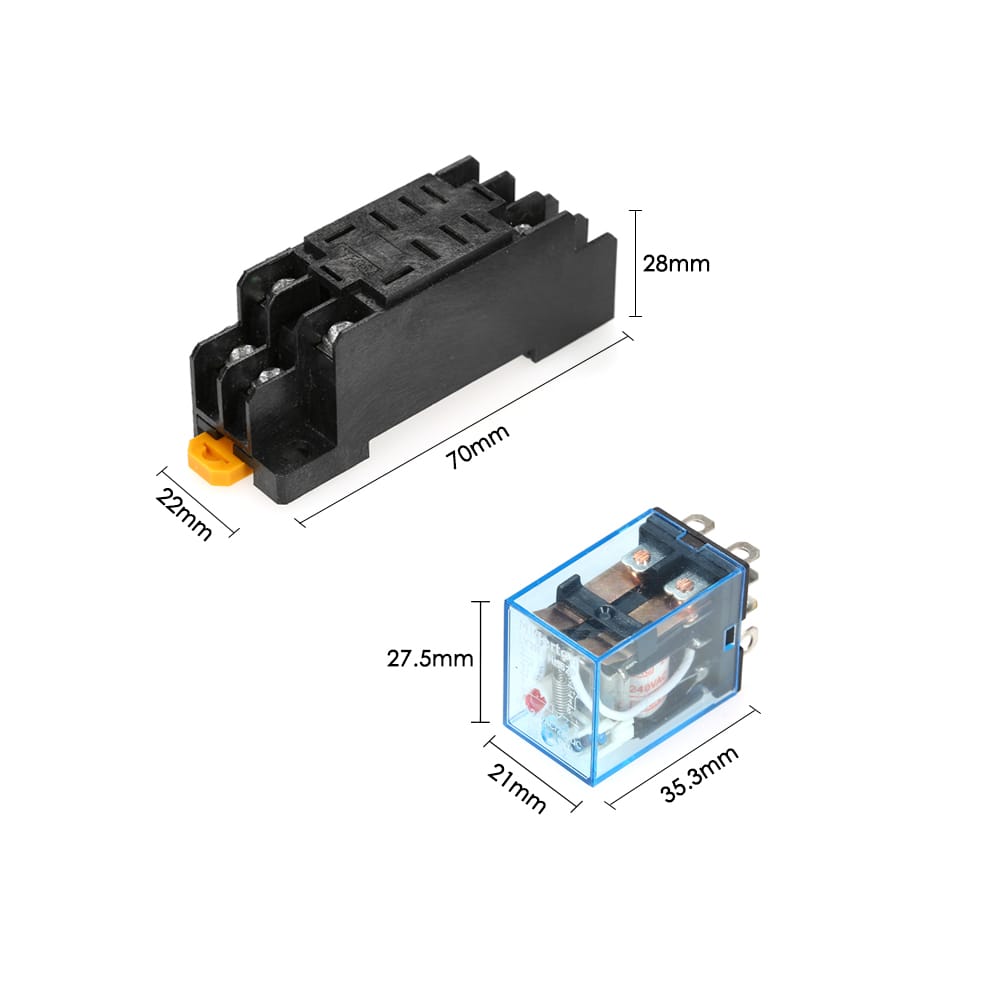 AC220V Coil Power Relay Set LY2NJ 8-Pin 10A Relay Module - 1pc