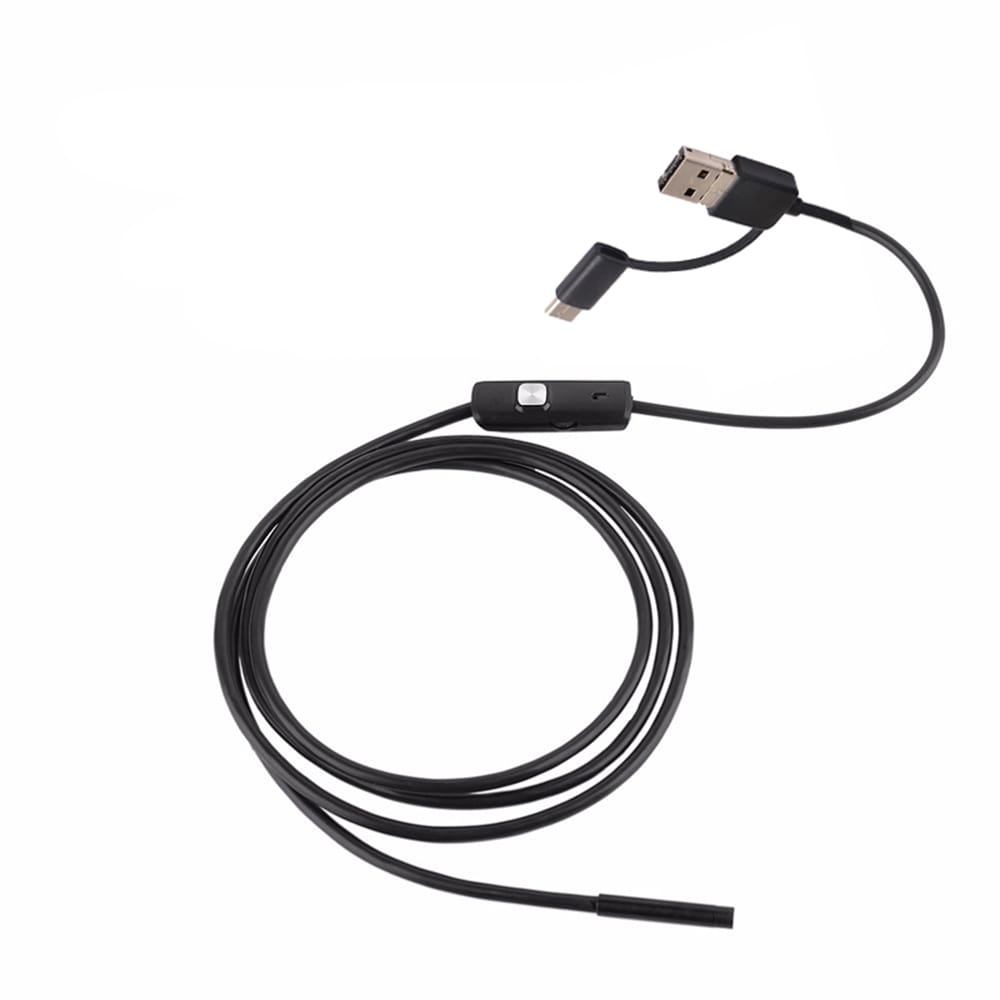 3-in-1 Industrial Endoscope Borescope Inspection Camera - 7mm & 1m