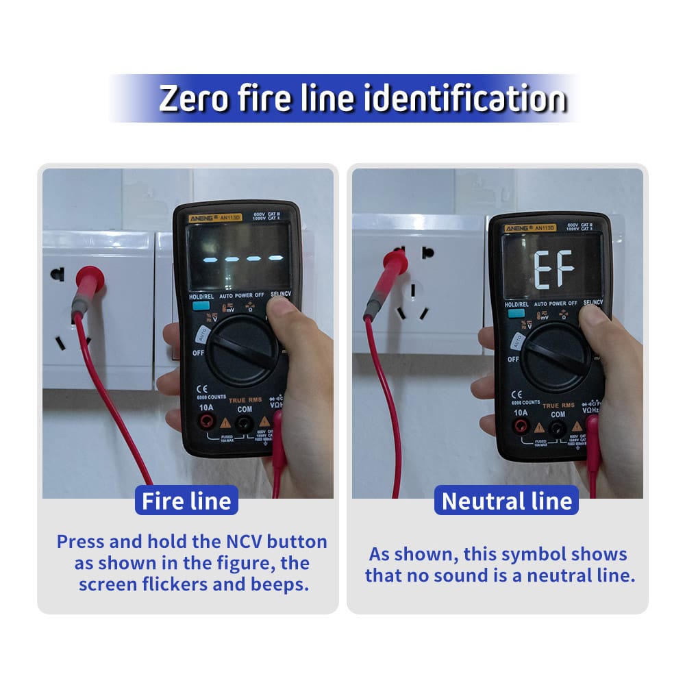 ANENG AN113D Digital Multimeter Electrical Meter 6000 Counts