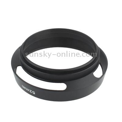 52mm Metal Vented Lens Hood for Leica (Black)