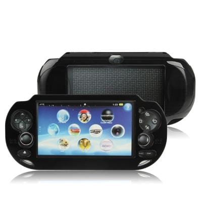 Brushed Aluminum + Plastic Material Protective Case for PS Vita (Black)