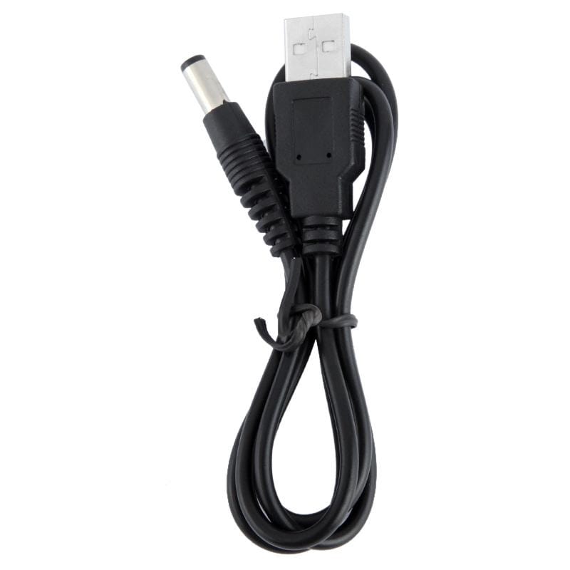 USB Male to DC 5.5 x 2.1mm Power Cable, Length: 60cm (Black)