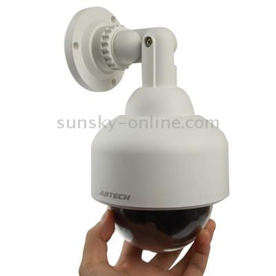 Realistic Looking Dummy Security CCTV Camera with Flashing Red LED