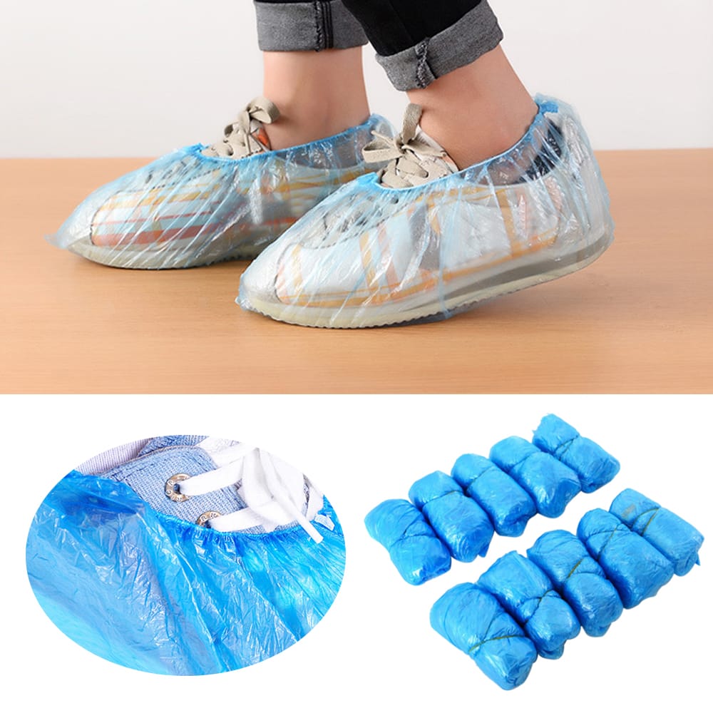 100Pcs/50 Pairs Disposable Shoe Cover Practical Blue