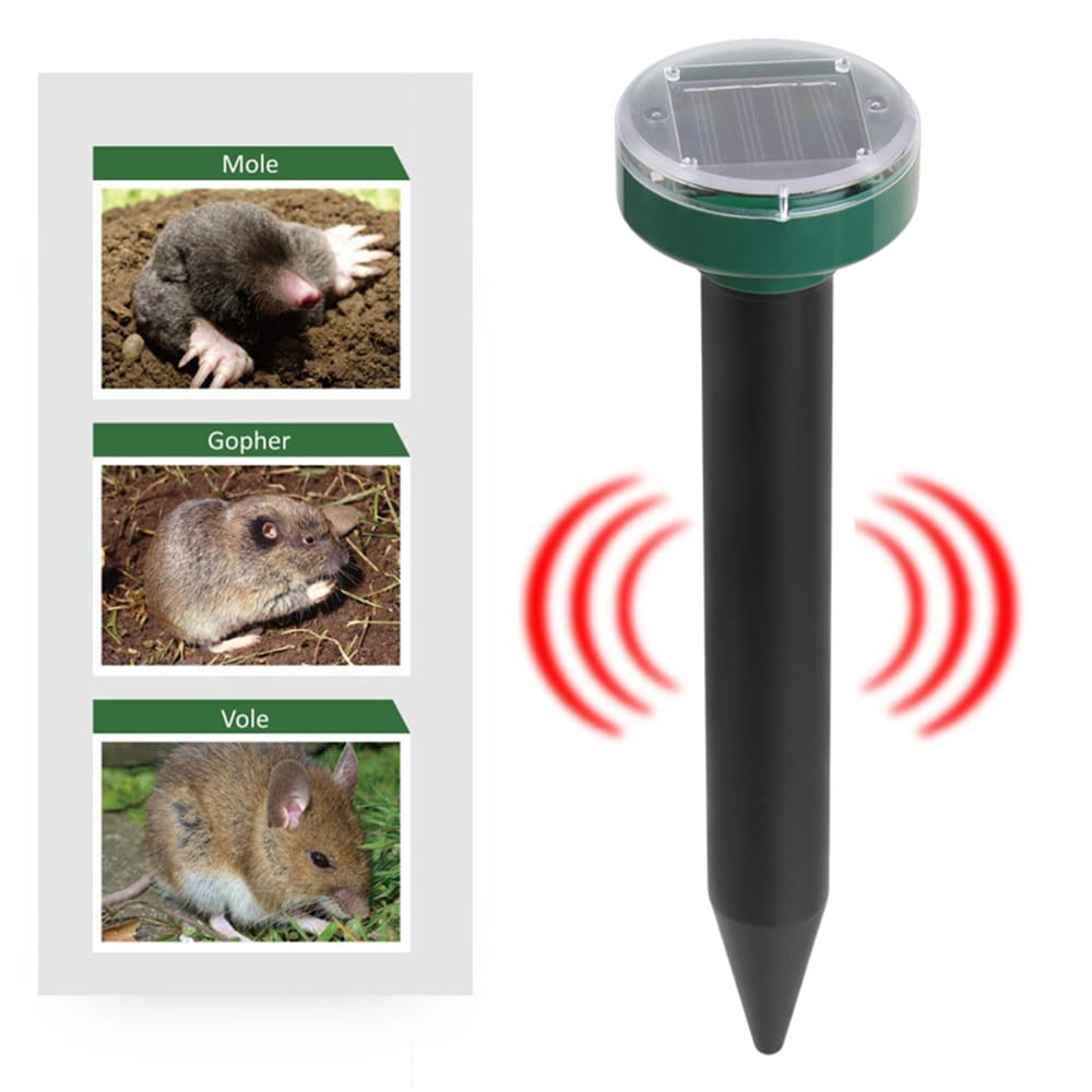 Solar Powered Mouse Repeller Ultrasonic Pest Repeller Gopher