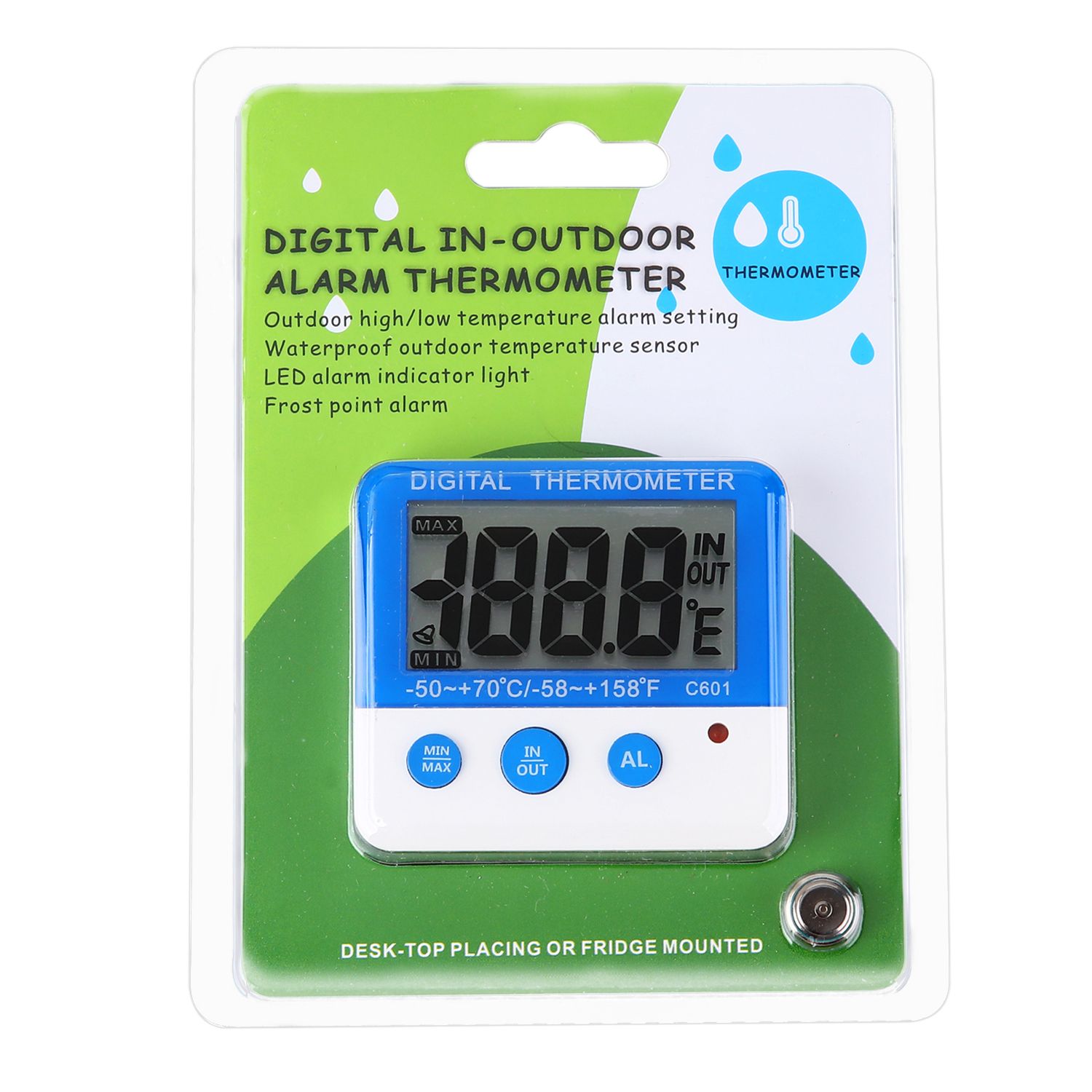 Digital Fridge Thermometer with Alarm and Max Min