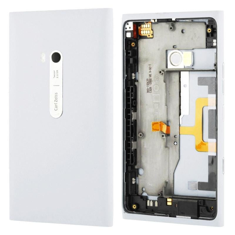 Housing Battery Back Cover With Side Button Flex Cable for Nokia Lumia 900 (White)