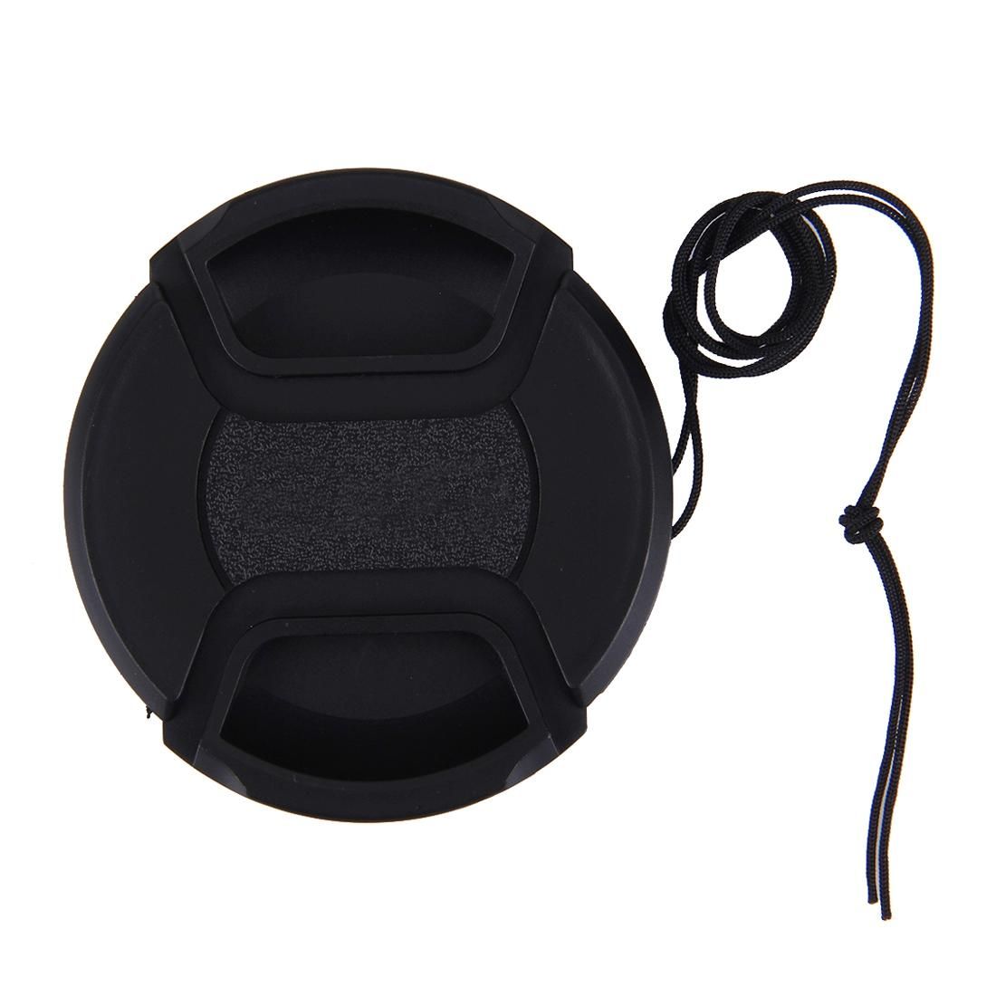 62mm Center Pinch Camera Lens Cap for Nikon (Black)