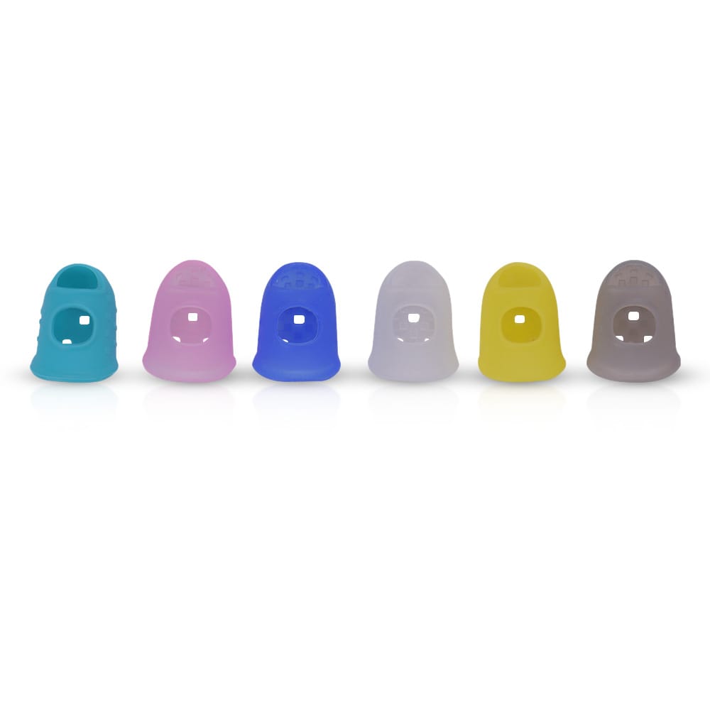 6pcs Guitar Silicone Finger Fingertip Protectors for Guitar - S Size