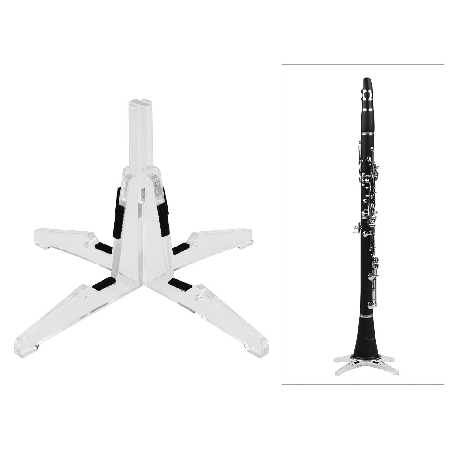 Detachable Clarinet Stand Holder Support Portable Lighweight