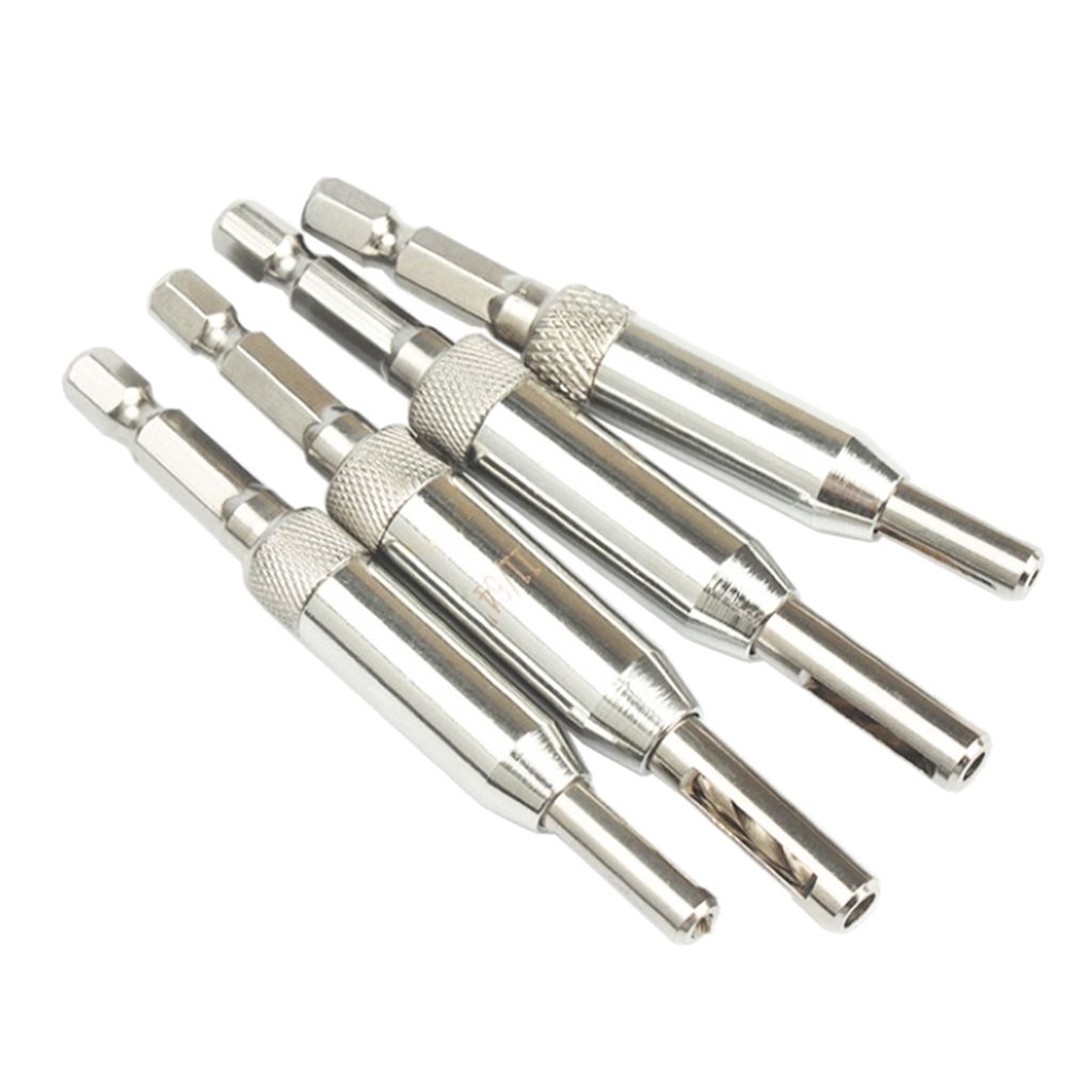 Center Drill Bits Door Self-centering Hinge Hole Opening Drill Bit 4pcs/set