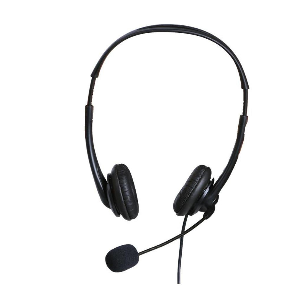 Tunable Binaural Head-mounted Telephone Headset with Mic for Phone