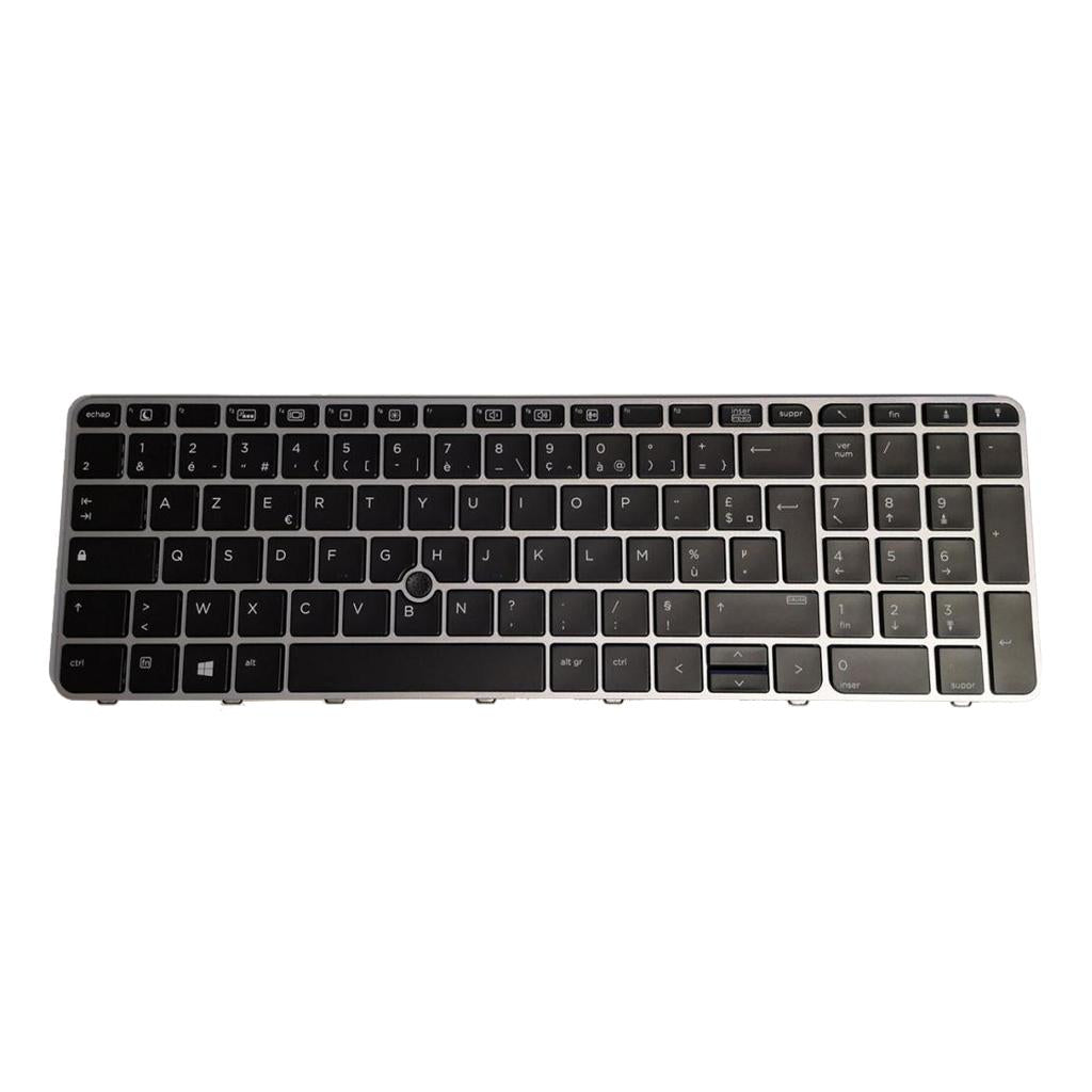 French w/Silver Frame Backlit Keyboard For HP EliteBook 850 G3 G4 Laptop