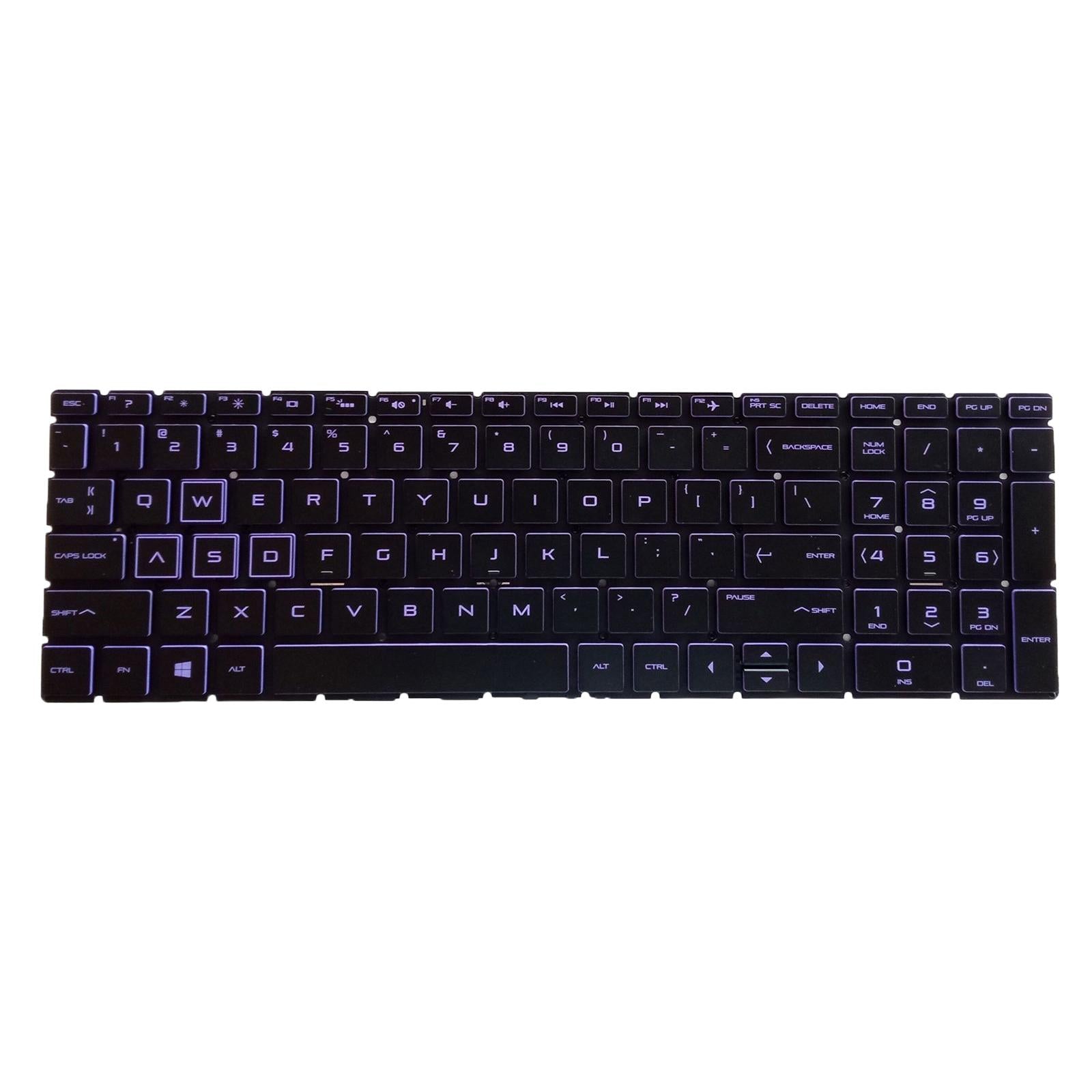 US English Keyboard Replaces for HP 15-Dx Tpn-C136 Professional Components Purple Letter Black