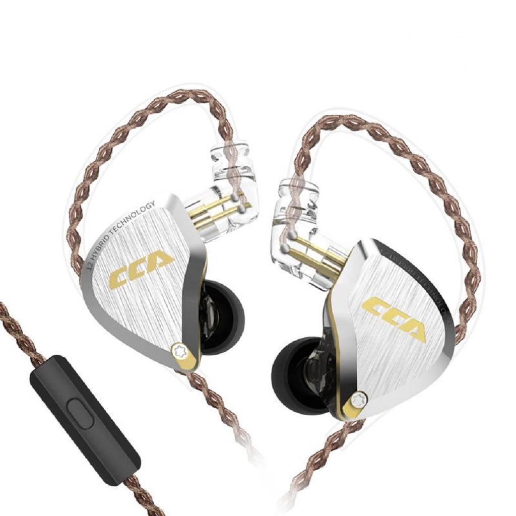 12 Unit Hybrid Technology Noise-Cancelling In Ear Earphones Golden with Mic