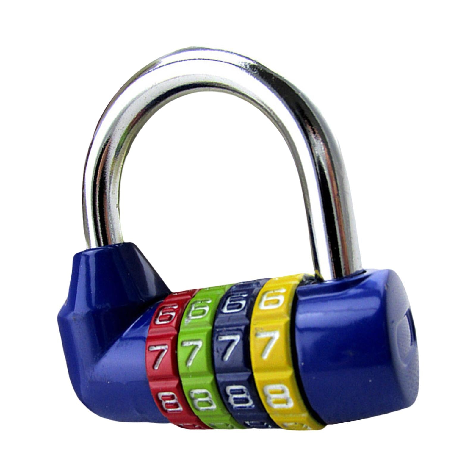 Waterproof 4 Digit Combination Safe Padlock Number Lock Gym Locker Blue