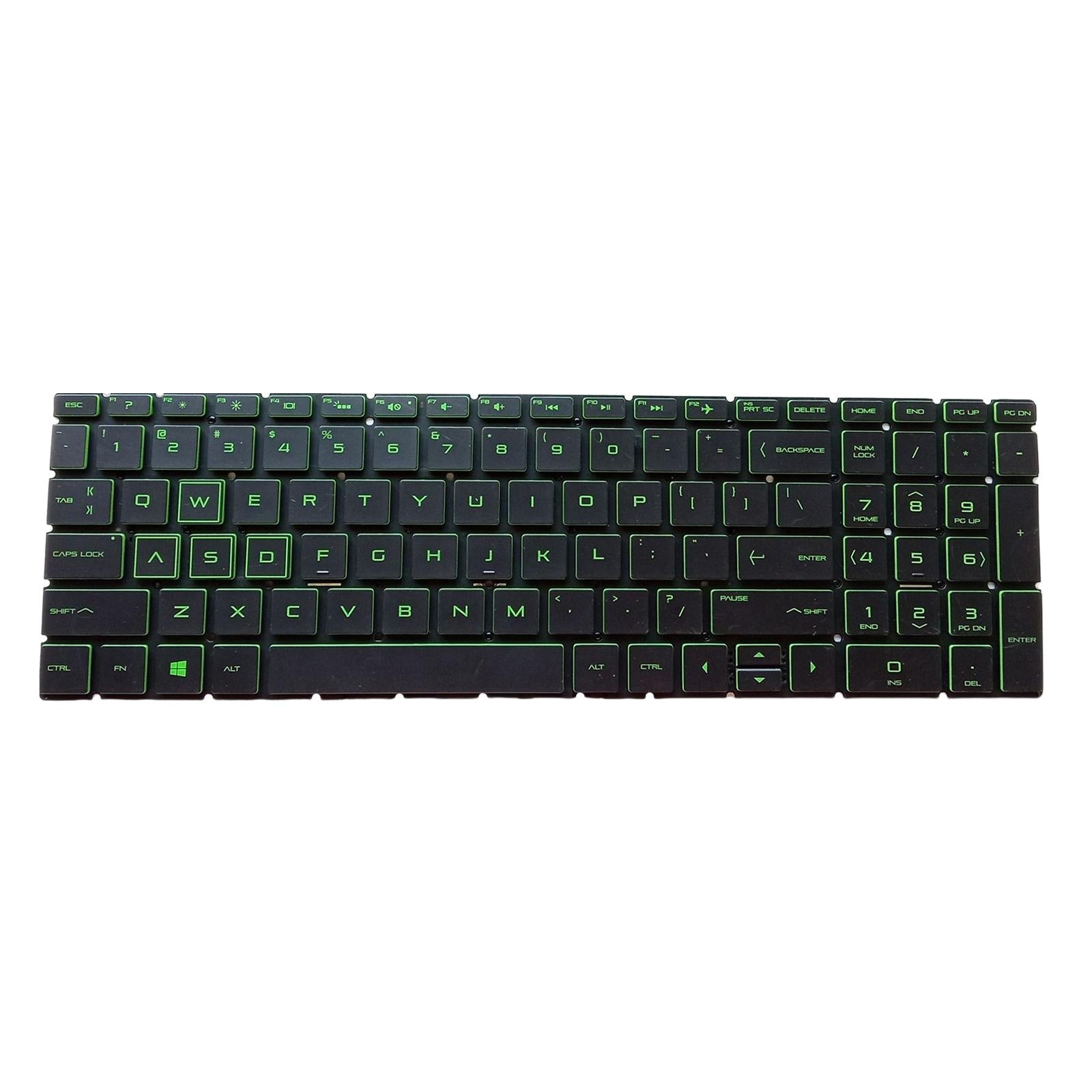 US English Keyboard Replaces for HP 15-Dx Tpn-C136 Professional Components Green Letter Black