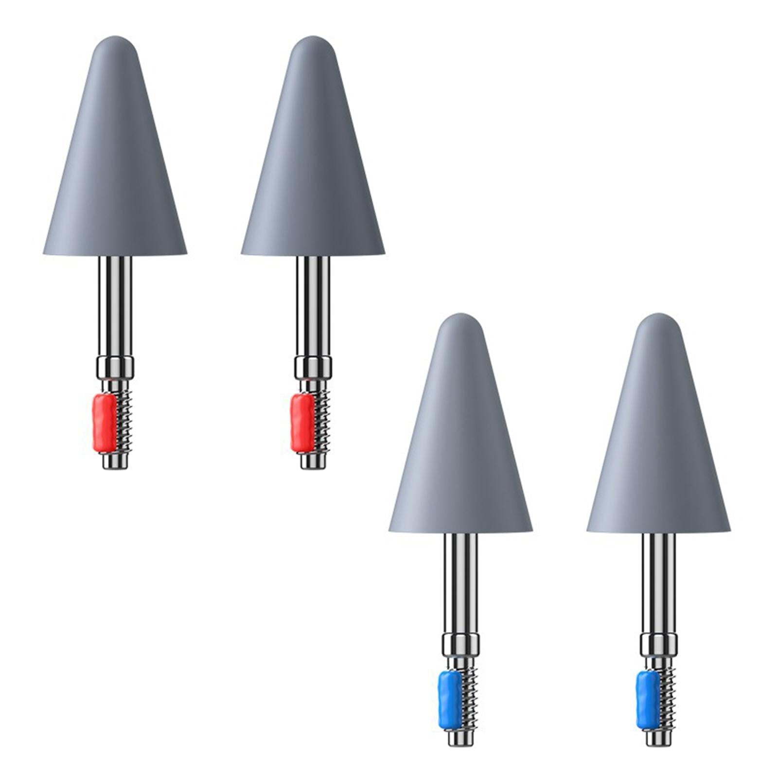 4Pcs Replace Pencil Tips Spare Nibs Stylus for MPencil 2Pcs Red 2Pcs Blue