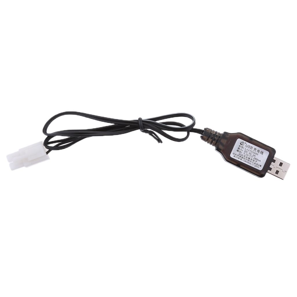 7.2V USB to L6.2-2P Plug NI-MH/NI-Cd Battery Charging Cable for RC Drone Toy