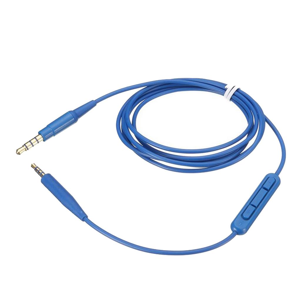 Headphone Audio Cable for Soundtrue Ear with Mic QC35 QC25 OE2 Blue