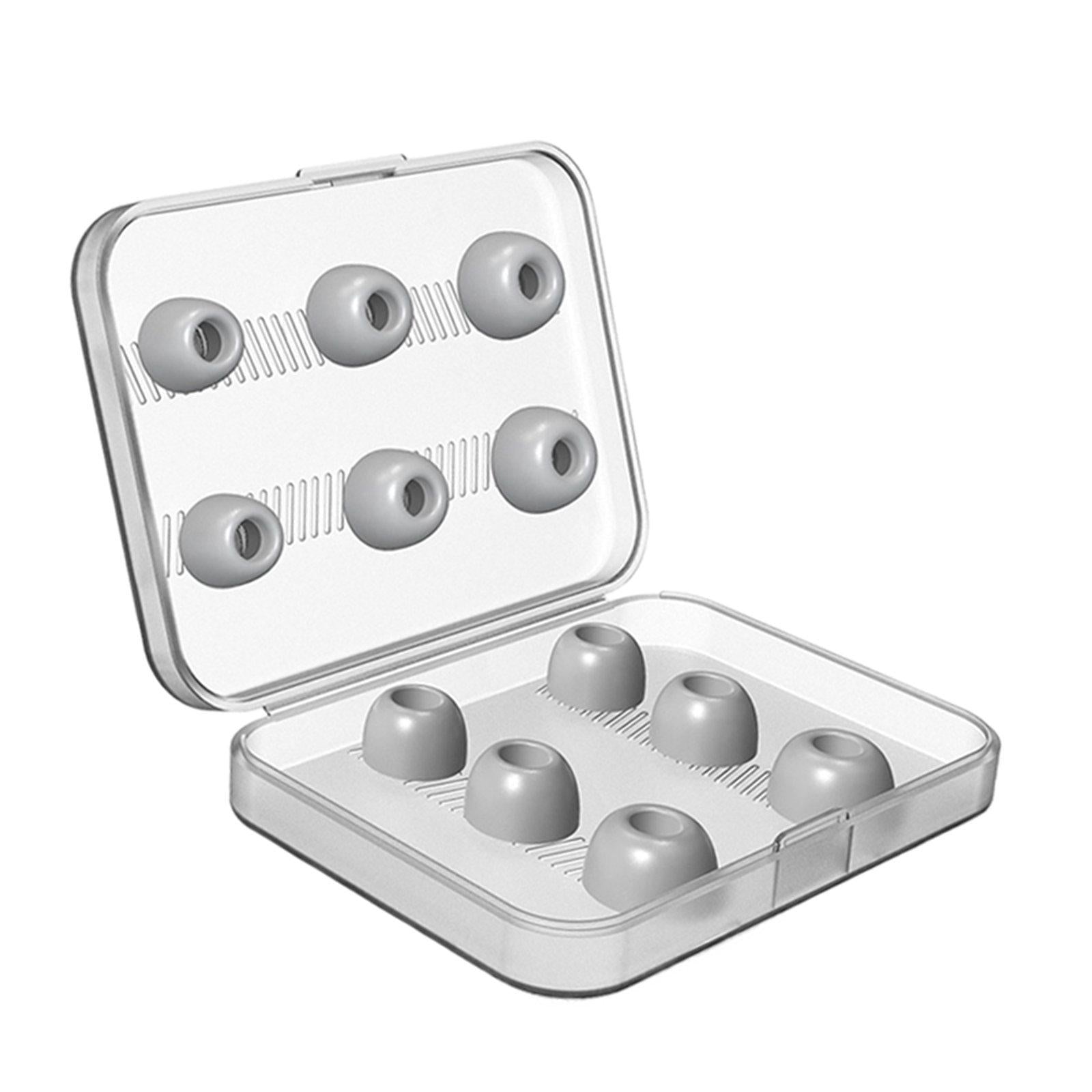 12Pcs Earbuds Ear Tips with Storage Box for Apple AirPods Pro 3 gray