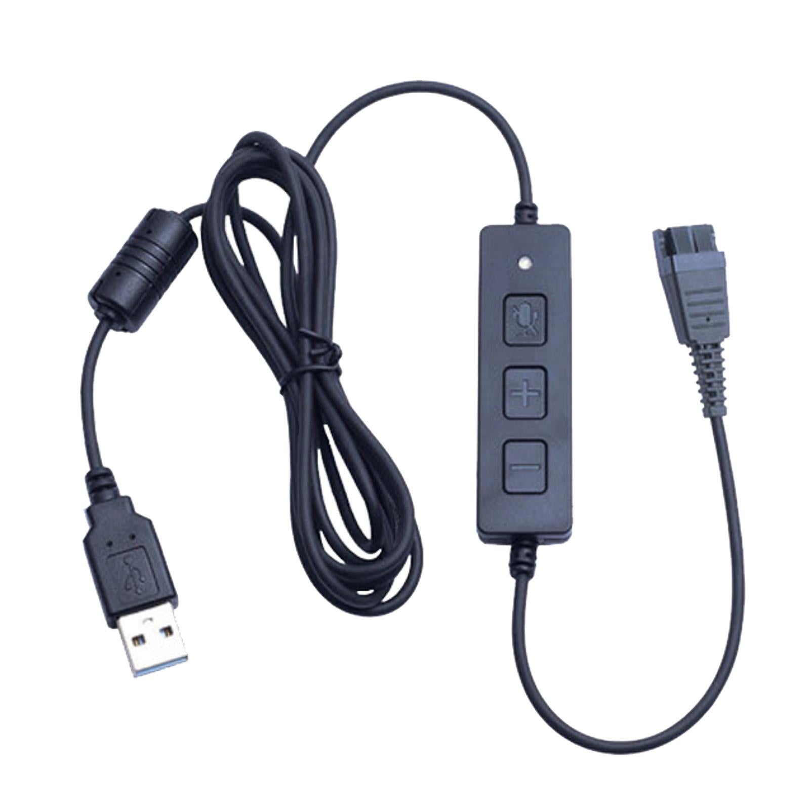 Headset Quick Disconnect Qd Connector Cable to USB for Jabra GN-OD Interface