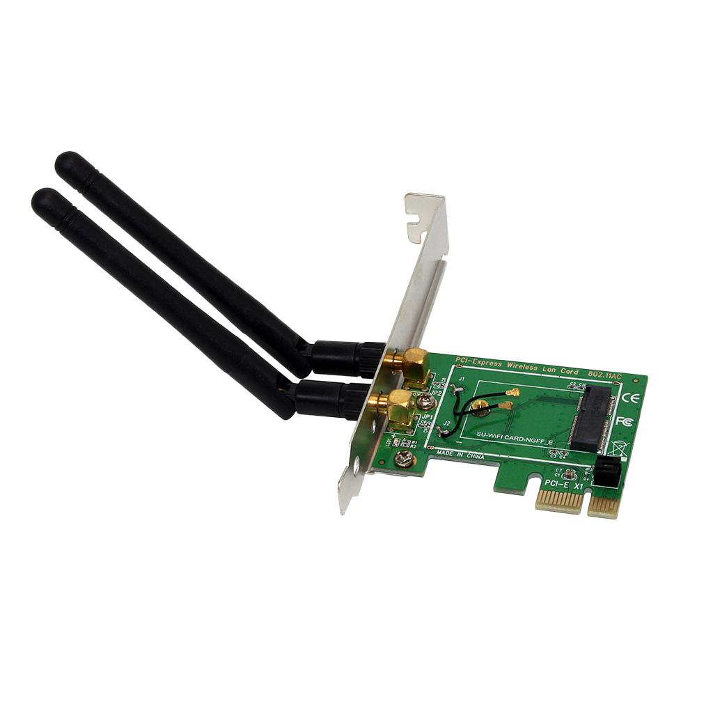 M.2 NGFF to PCI-E Converter Wireless WiFi Bluetooth Network Card Adapter