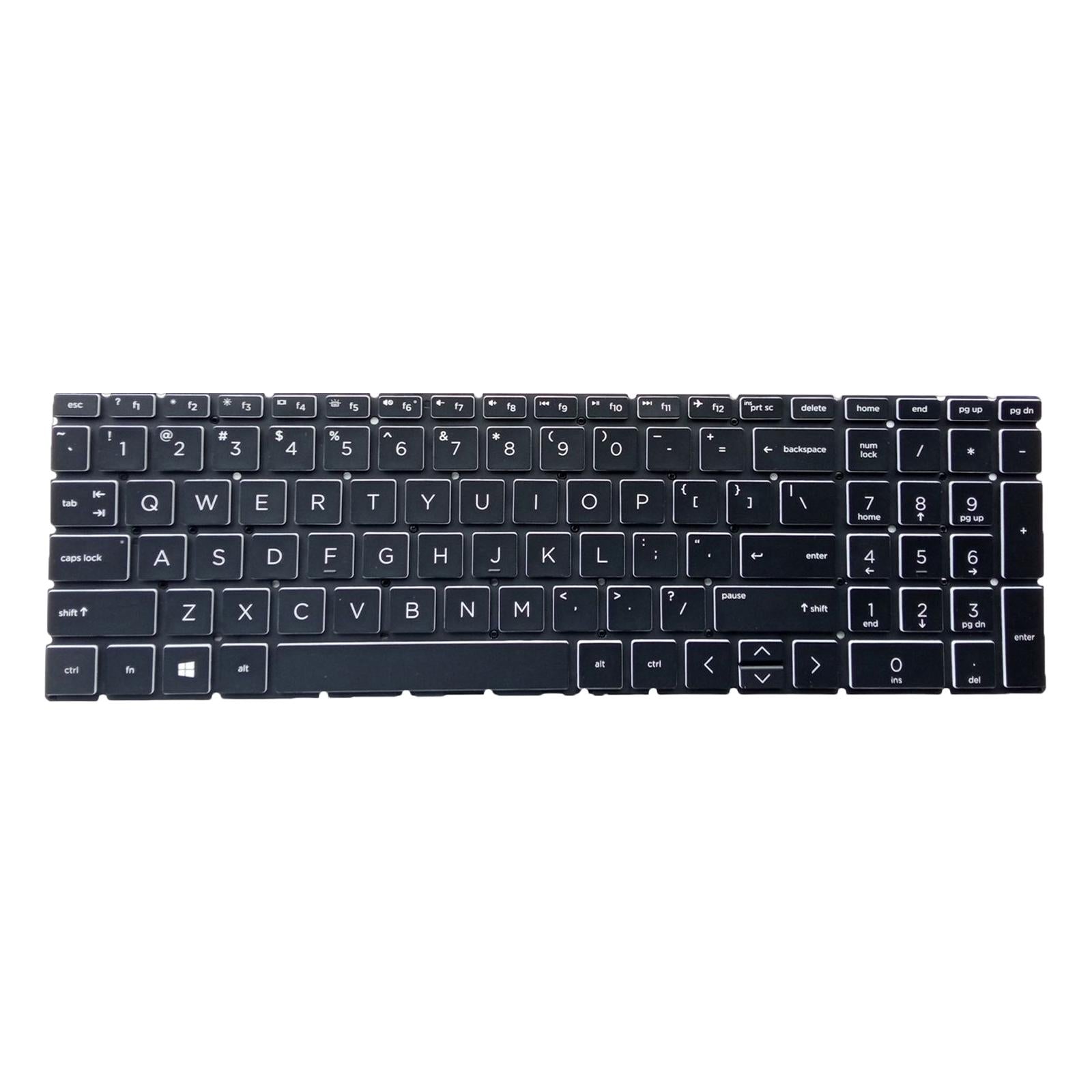 US English Keyboard Replaces for HP 15-Dx Tpn-C136 Professional Components White Letter Black