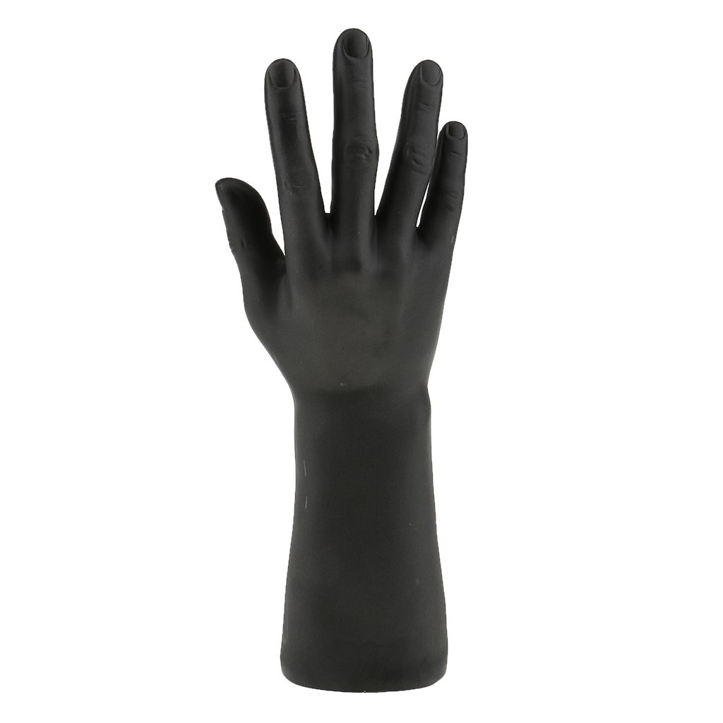 Male Mannequin Hand for Jewelry Bracelet Watch Ring Display Black 12 inch