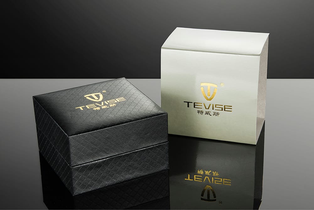 Tevise Luxury PU Leather Pocket Watch Gift Box Display