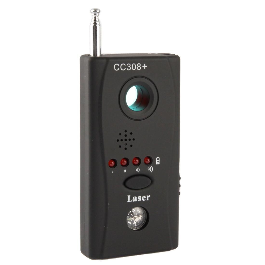 CC308+ Multi-Detector Full-Range All-Round Detector For Hidden Mini Camera / IP Lens/ GMS / RF Signal Detector Finder (Black)