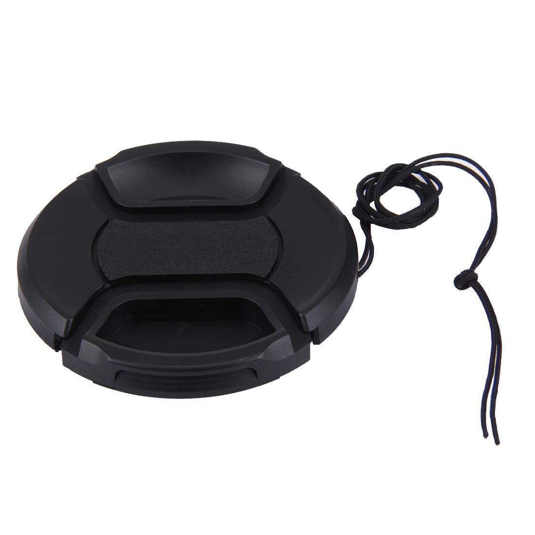 62mm Center Pinch Camera Lens Cap for Nikon (Black)