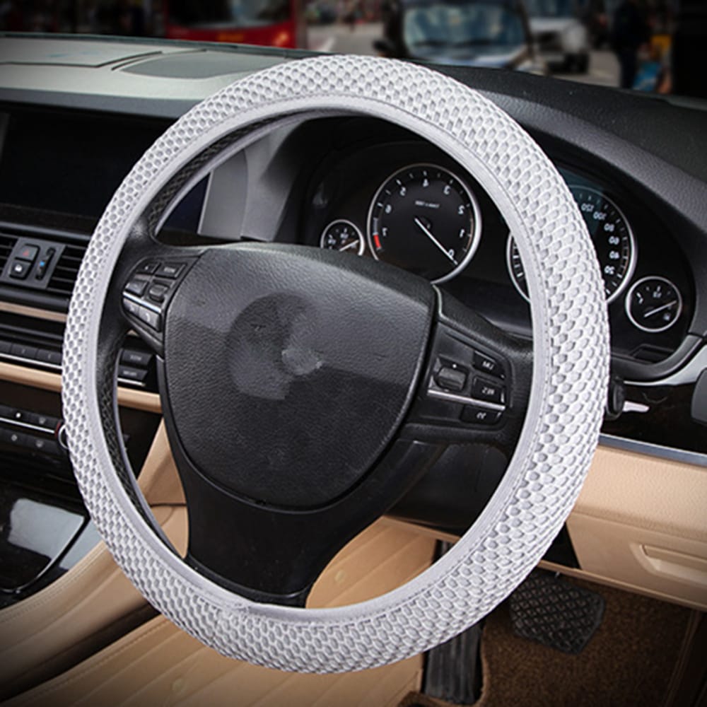 Car Steering Wheel Cover Flax Cloth Auto Anti-Slip Sweat